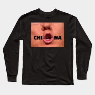 Funny Donald Trump Saying CHINA Facemask Political Humor Long Sleeve T-Shirt